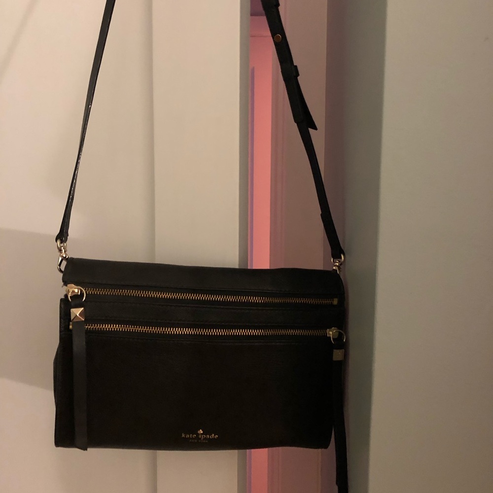 Kate Spade Black Leather Crossbody/Clutch